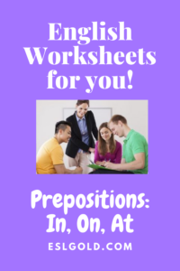 Prepositions IN ON AT